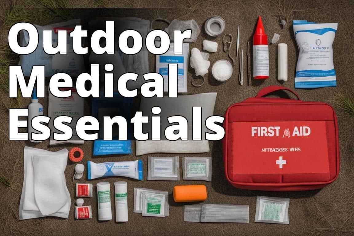 A first aid kit with various supplies such as bandages