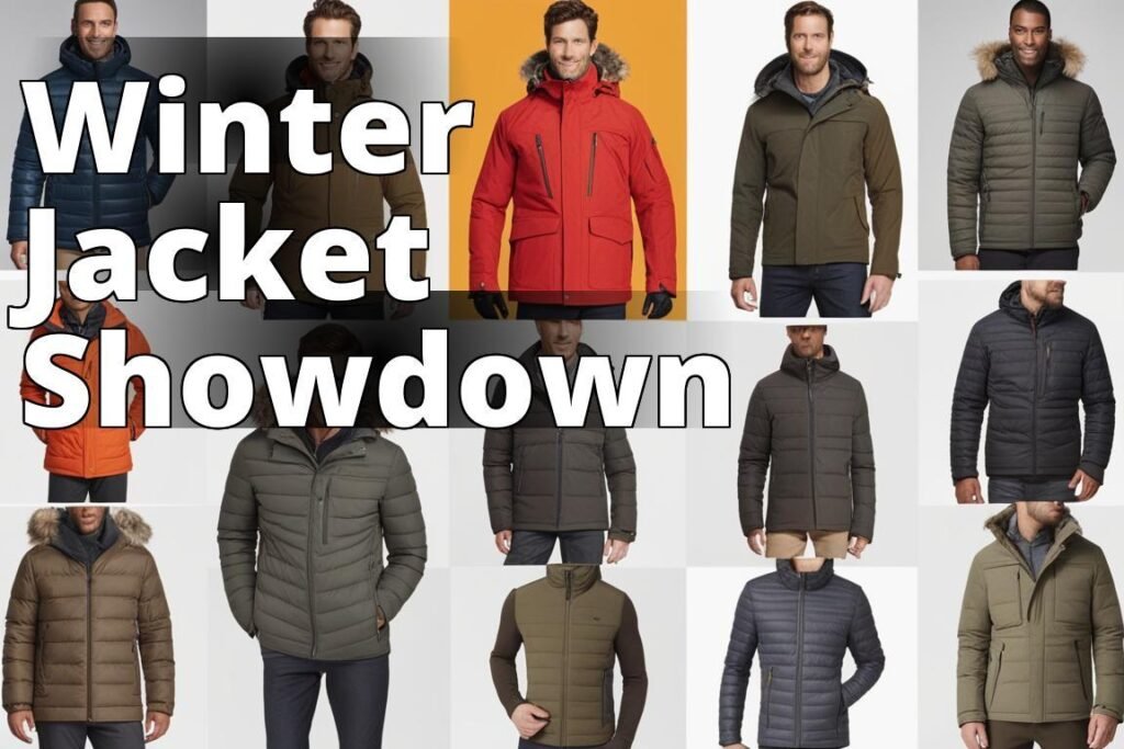 An image showing a collage of the top 5 men's winter jackets featured in the article