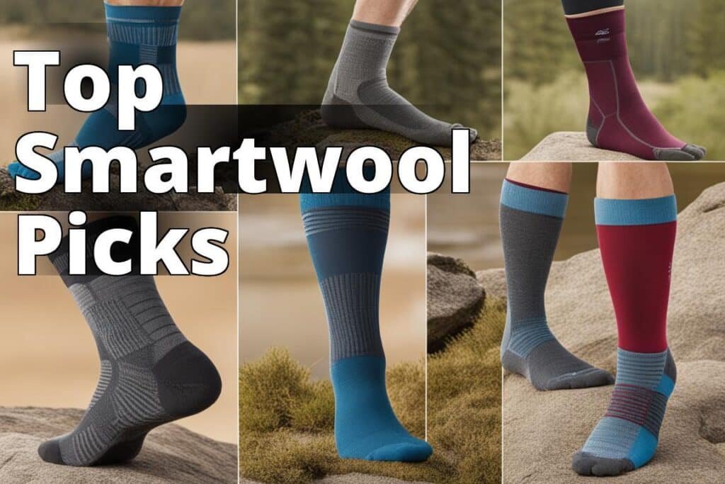 The featured image should contain a collage of the top 5 smartwool hiking socks with each product cl