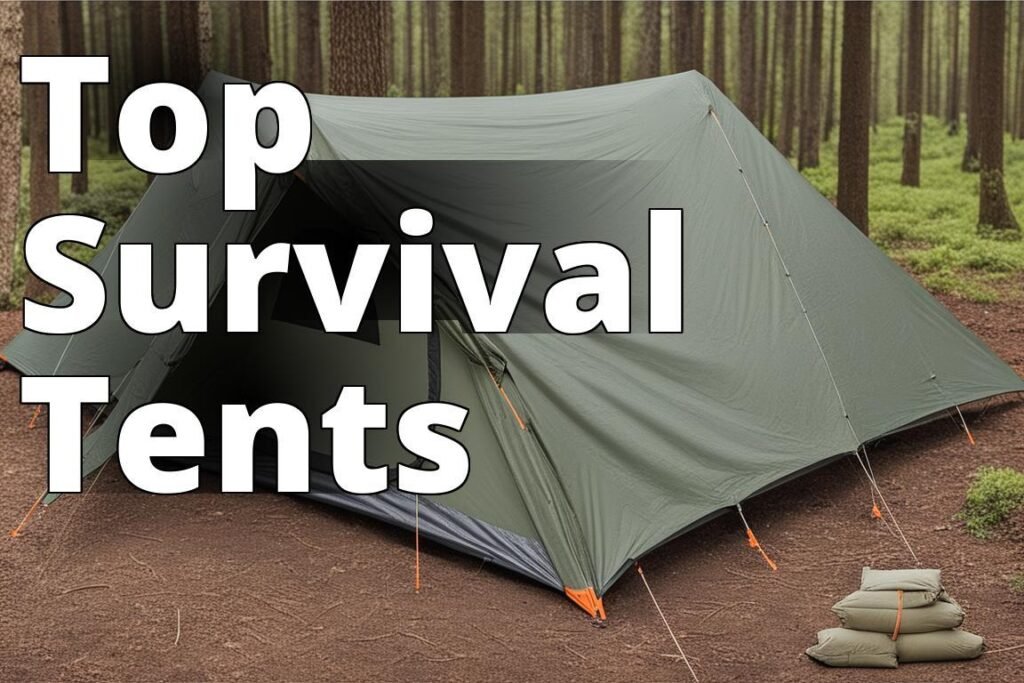 The featured image should contain a variety of emergency survival tents