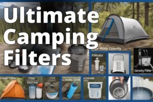 The featured image should show a collage of the top-rated gravity water filters for camping