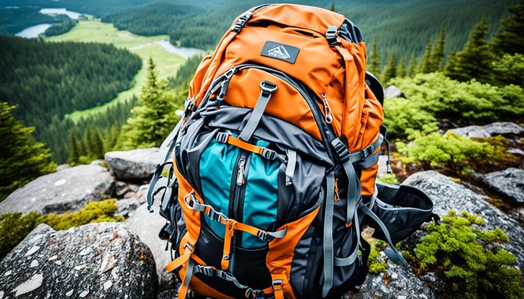 hiking backpack with rain cover