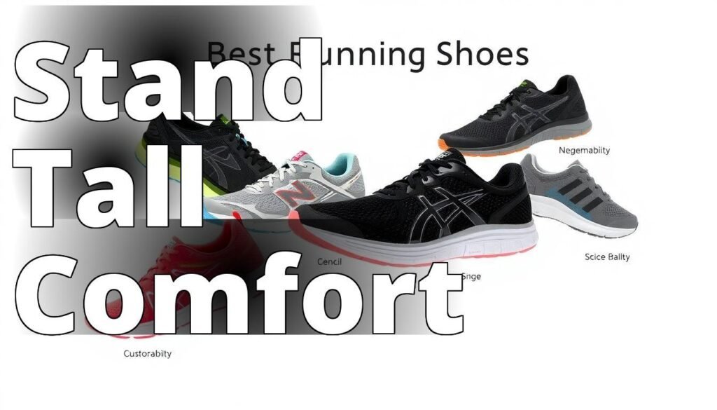 A visually appealing collage of the featured comfortable shoes